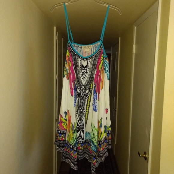 NWOT flowy colorful dress - Picture 8 of 8